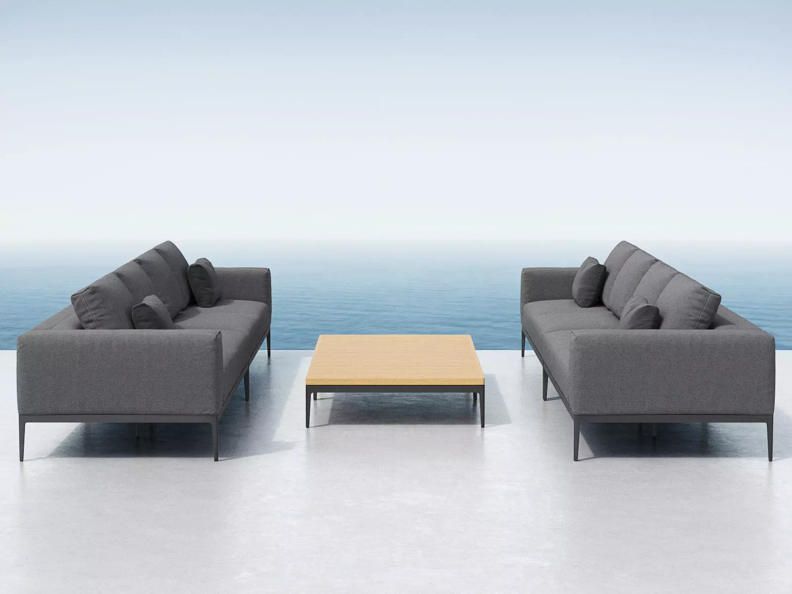 Outdoor Sofas and Table Set 3D model_0