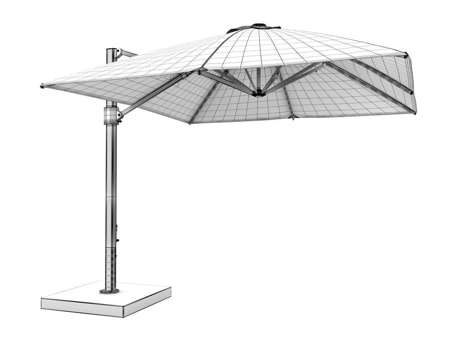 Eclipse patio umbrellas 3D model_10