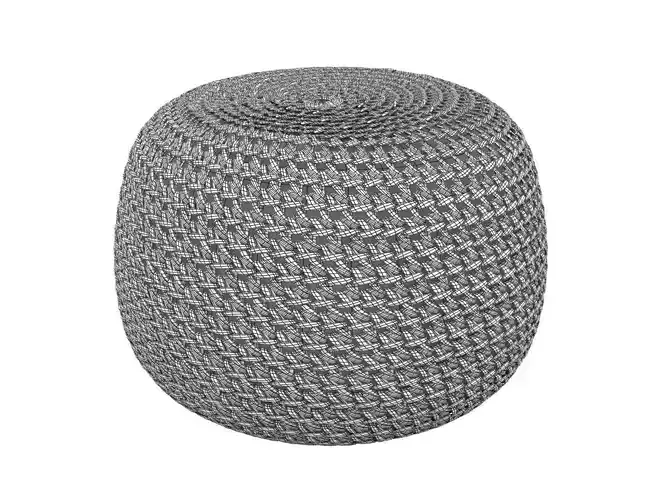 Picot knitted stool