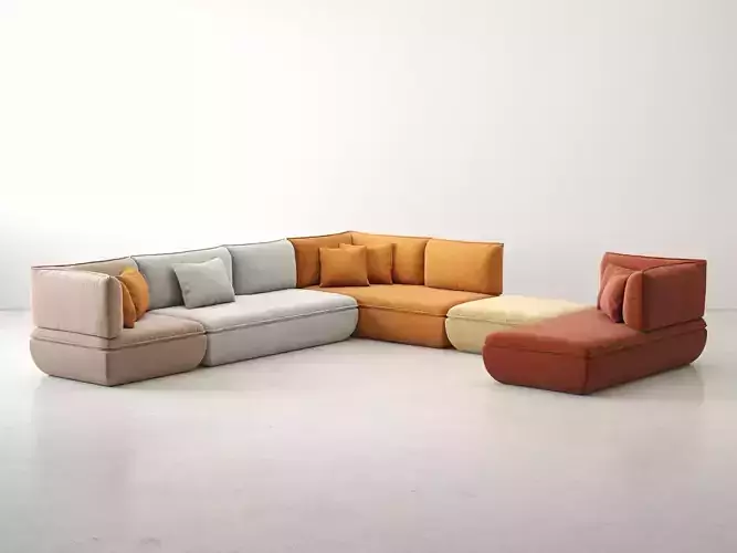 Mimic Modular Sofa Comp H 3D model