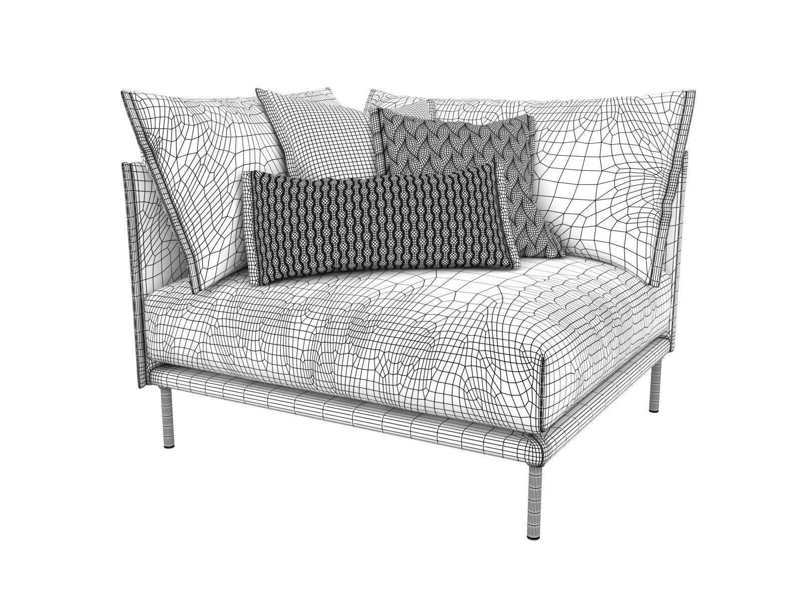 Gentry Armchair 3D model_3