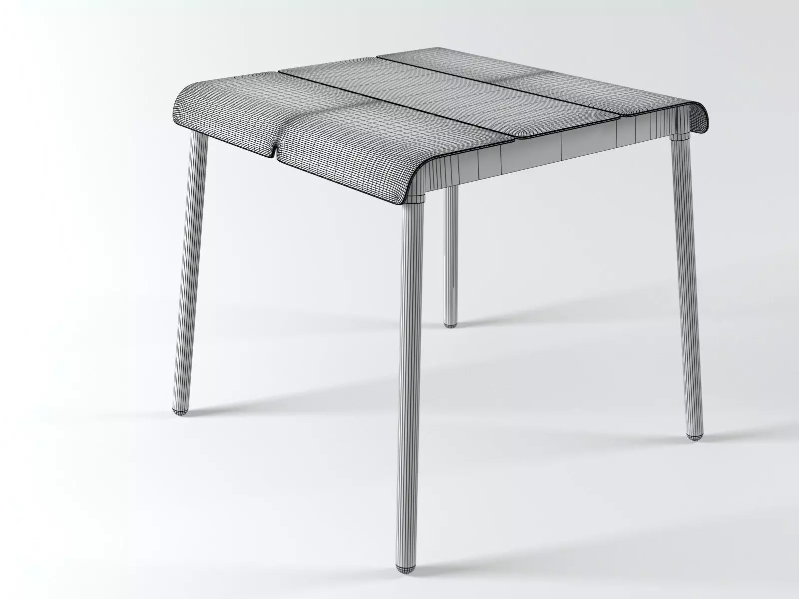 Corail Dining Table Square 3D model_2