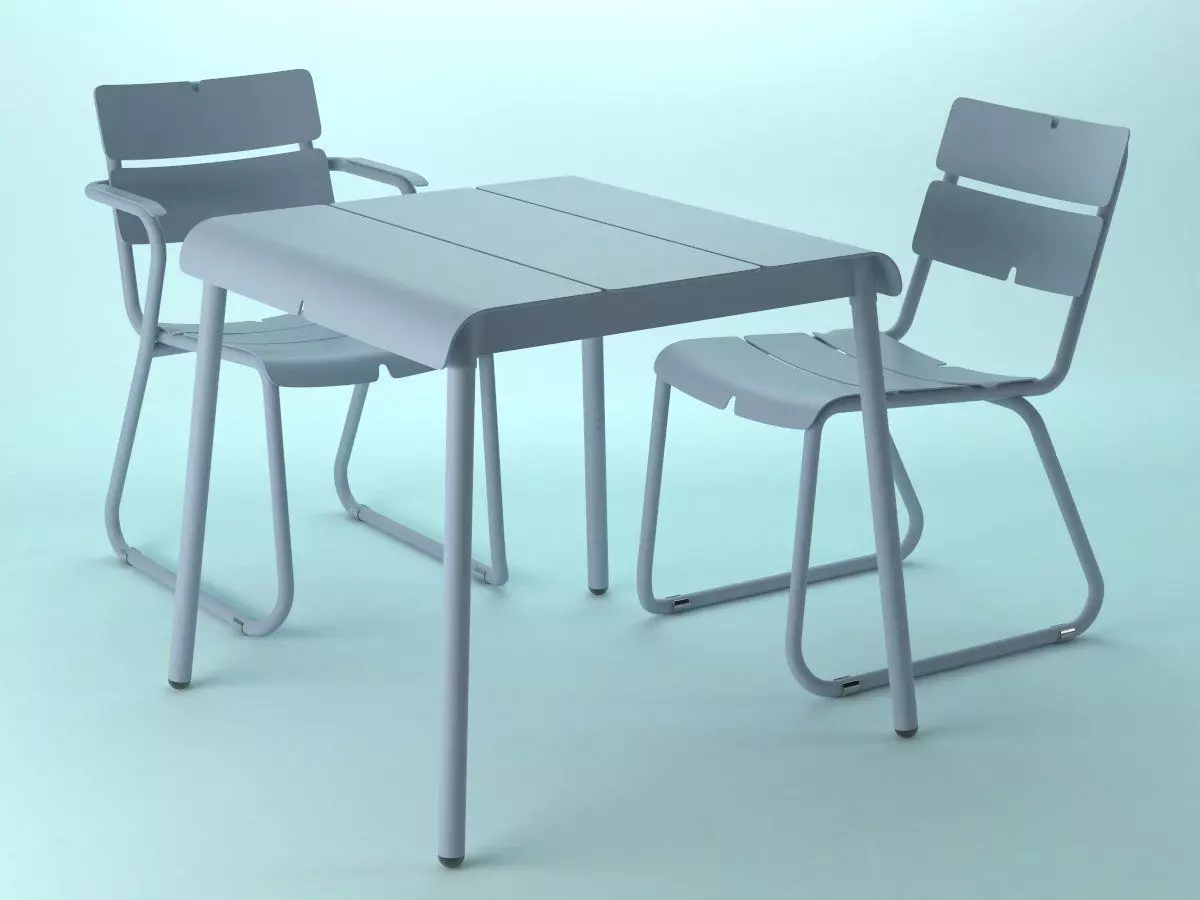 Corail Dining Table Square 3D model_1