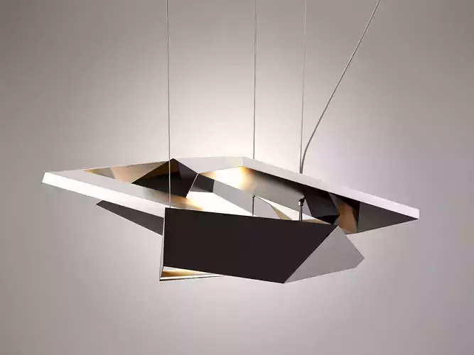 Polygon Crash Pendant Light 3D model