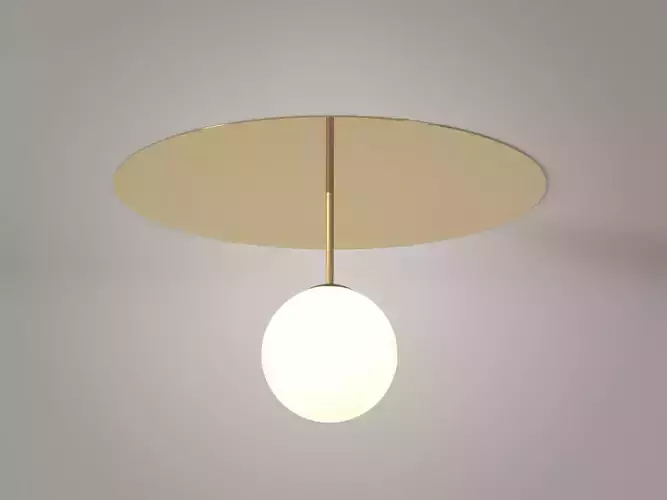 Plate and Sphere Ceiling Lamp