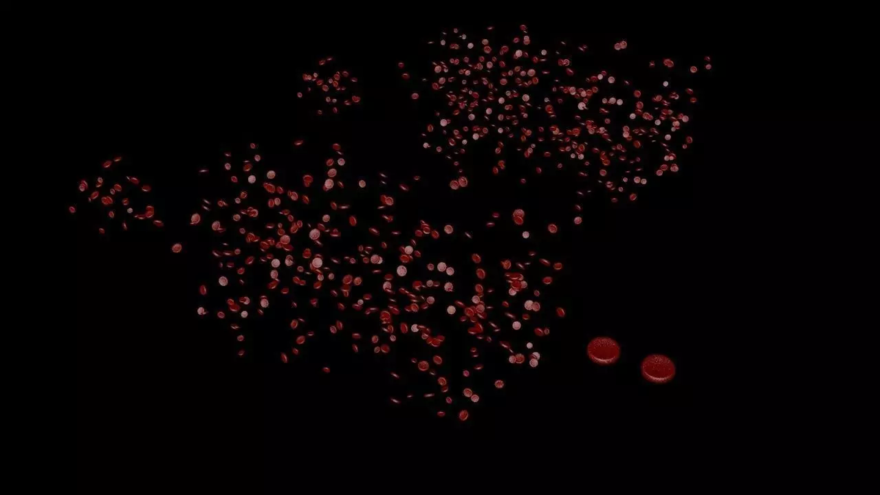 Microscopic Blood Cells Low-poly 3D model