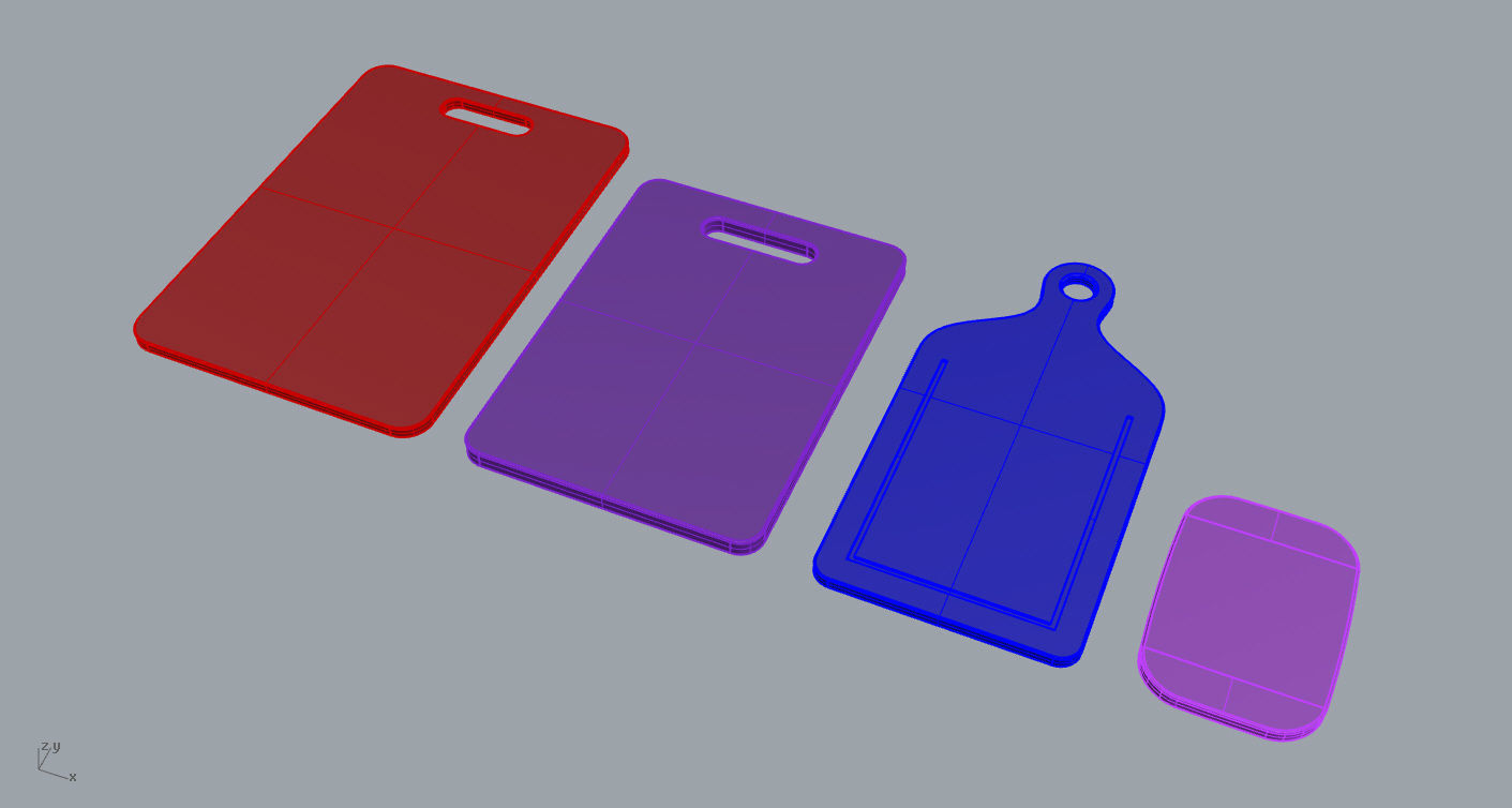 Wooden Cutting Boards Free 3D model_1