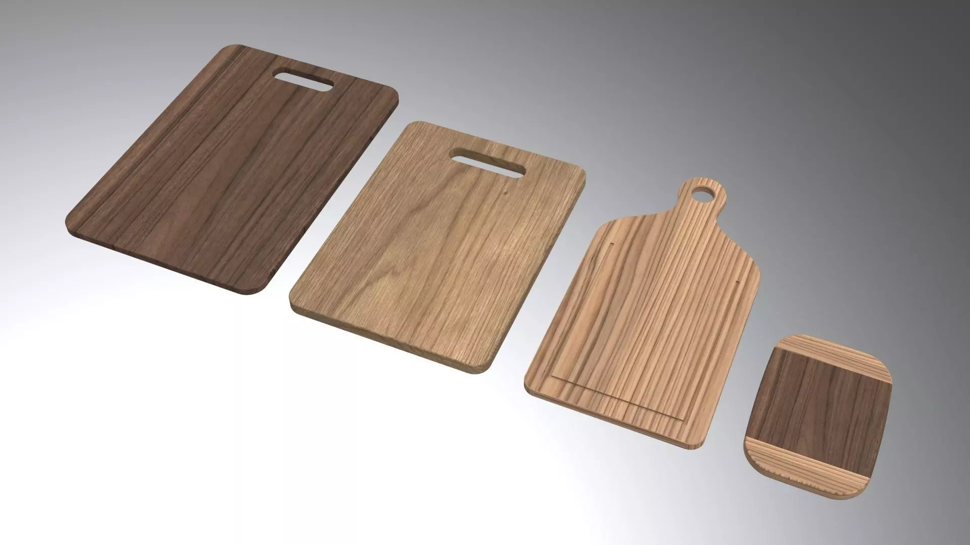 Wooden Cutting Boards Free 3D model_0