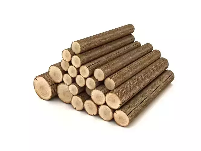 Lumber pile of logs