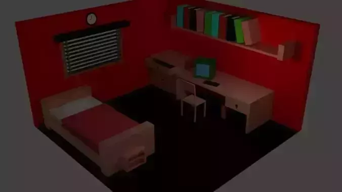 Isometric LowPoly Room