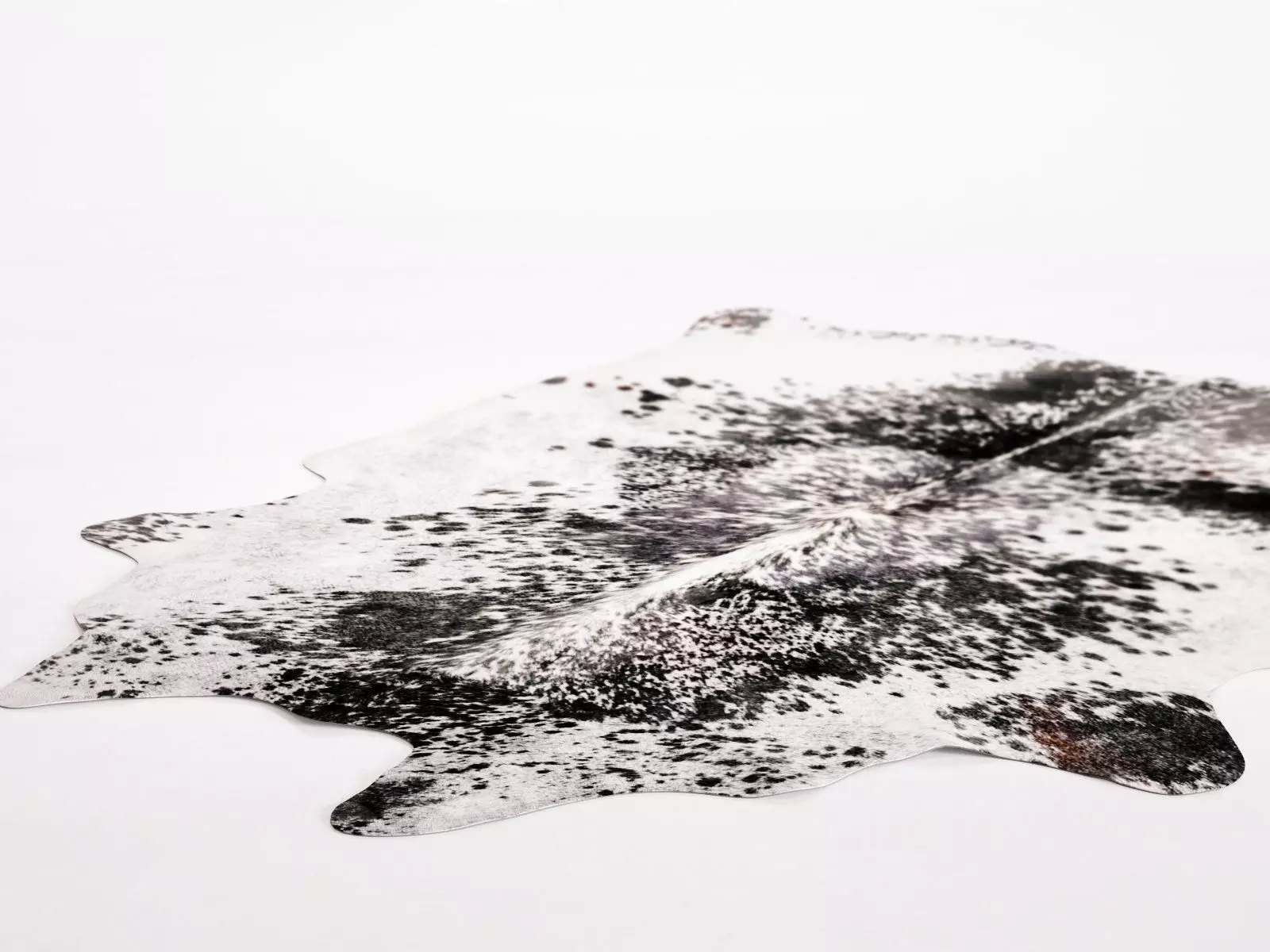 Salt and Papper Cowhide Rug 3D model_3