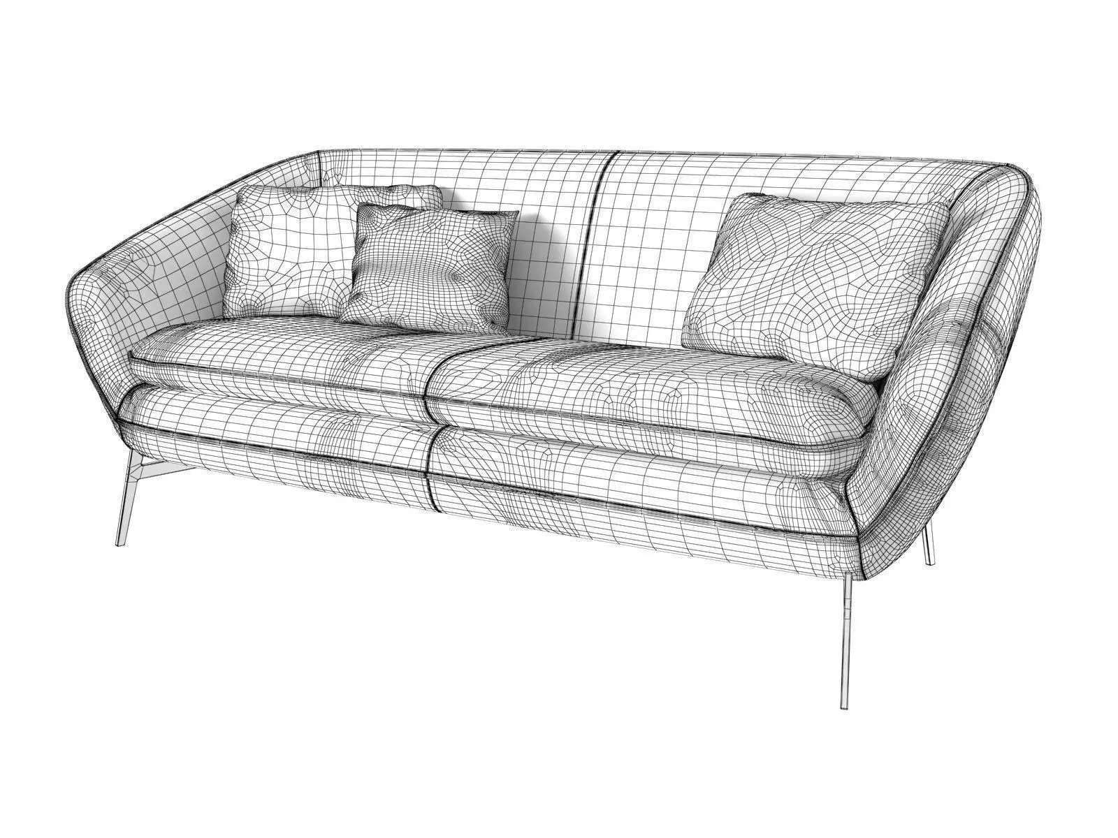 Flow Sofa 192 3D model_2