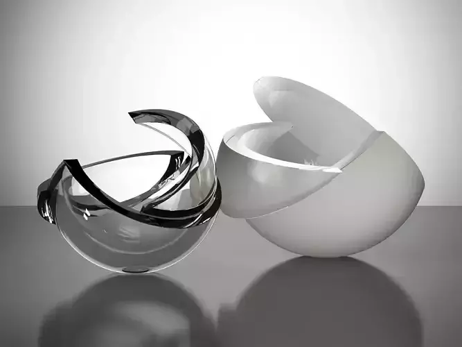 Armadillo Sphere Glass Sculpture