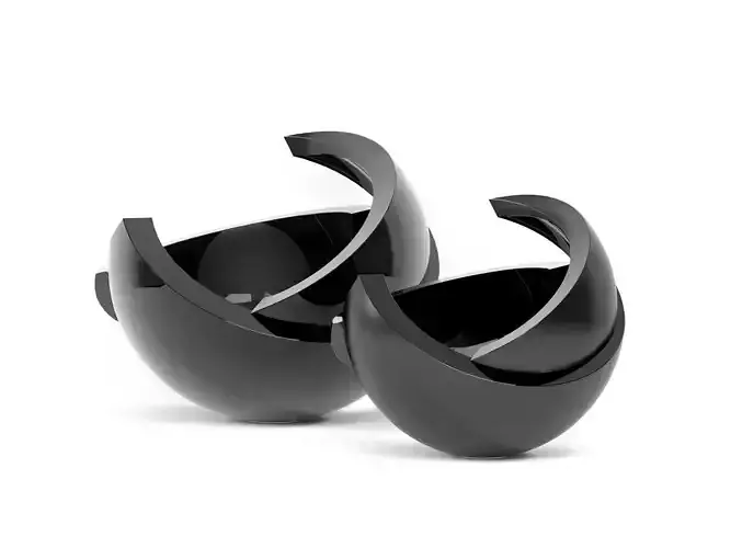 Armadillo Sphere Glass Sculpture