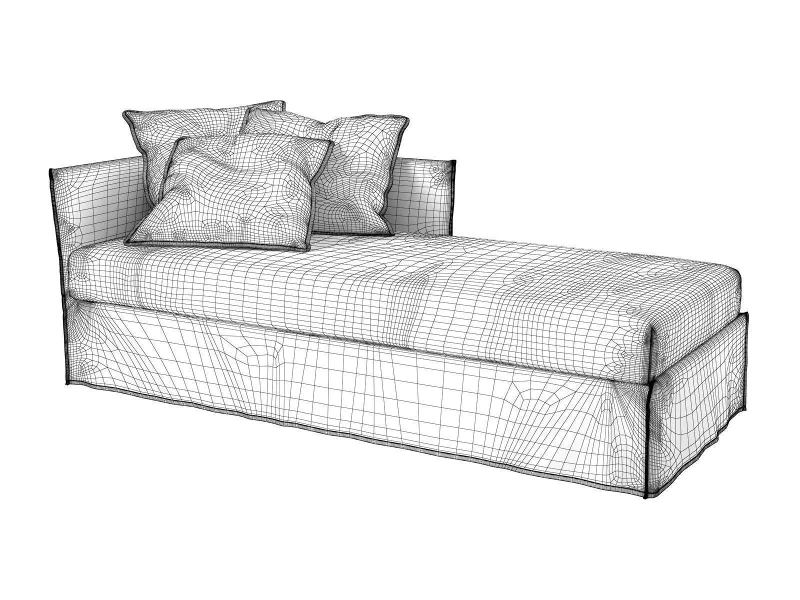 Fox Daybed 3D model_3