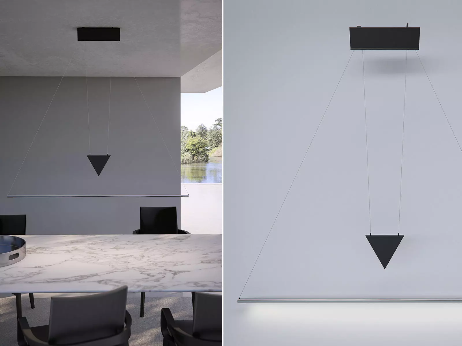 Filum USM Pendant Light and Illuminated Cabinet 3D model_2