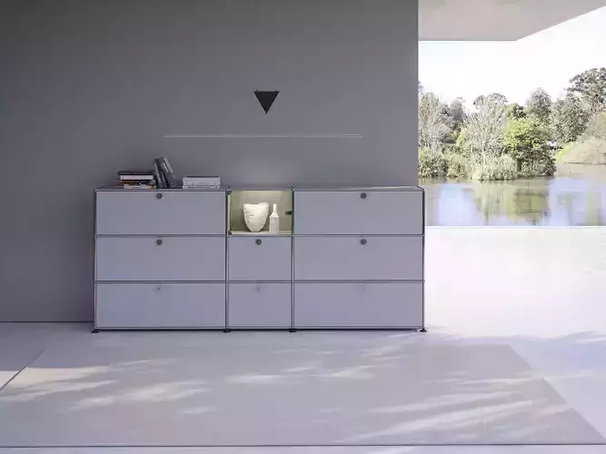 Filum USM Pendant Light and Illuminated Cabinet 3D model