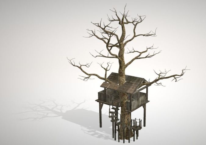 3d Model Game Ready Tree House Cgtrader