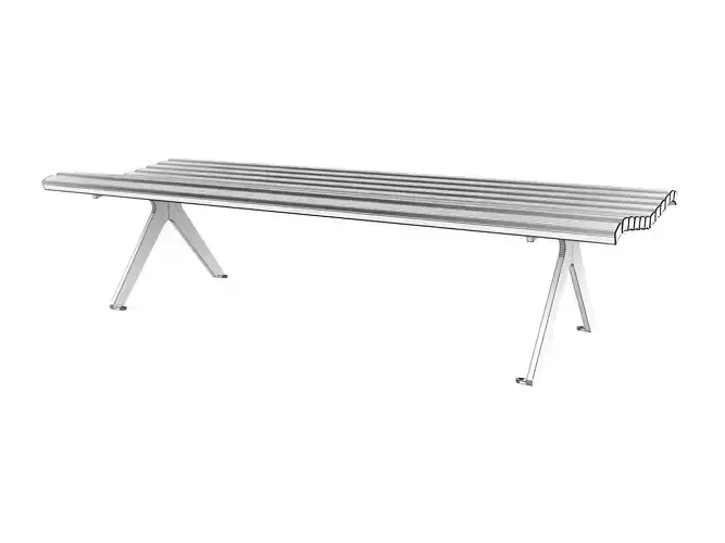 Poca Outdoor Bench without Backrest