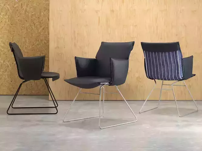 DS 515 Chair with Armrests 3D model