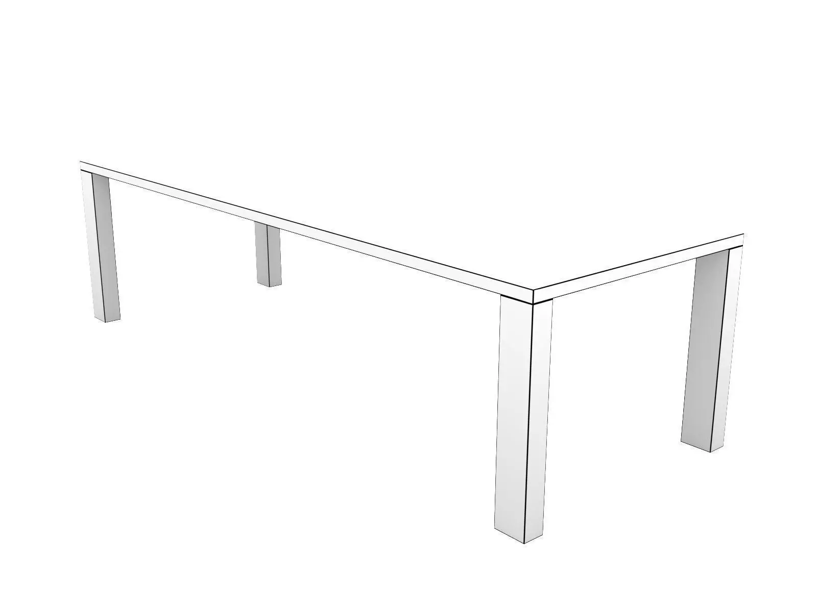 DS 777 Dining Table Wood 3D model_13