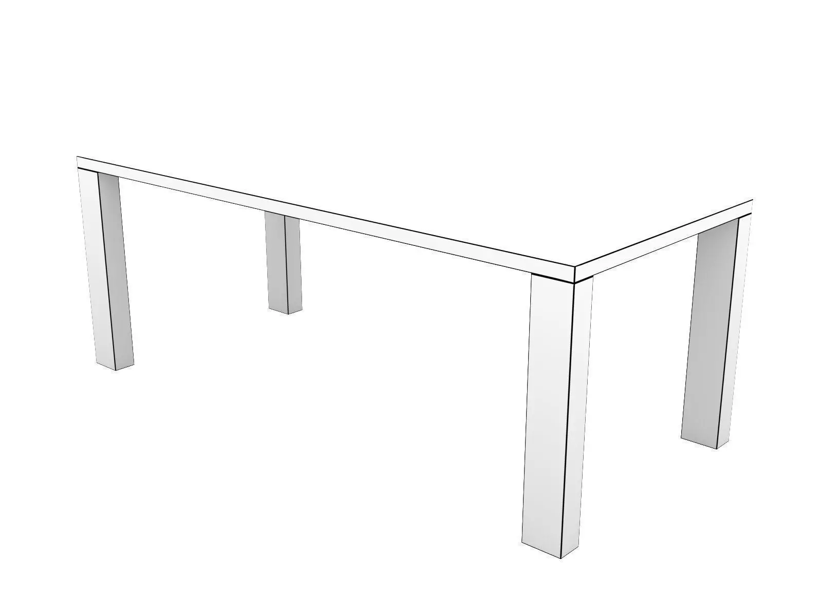 DS 777 Dining Table Wood 3D model_10