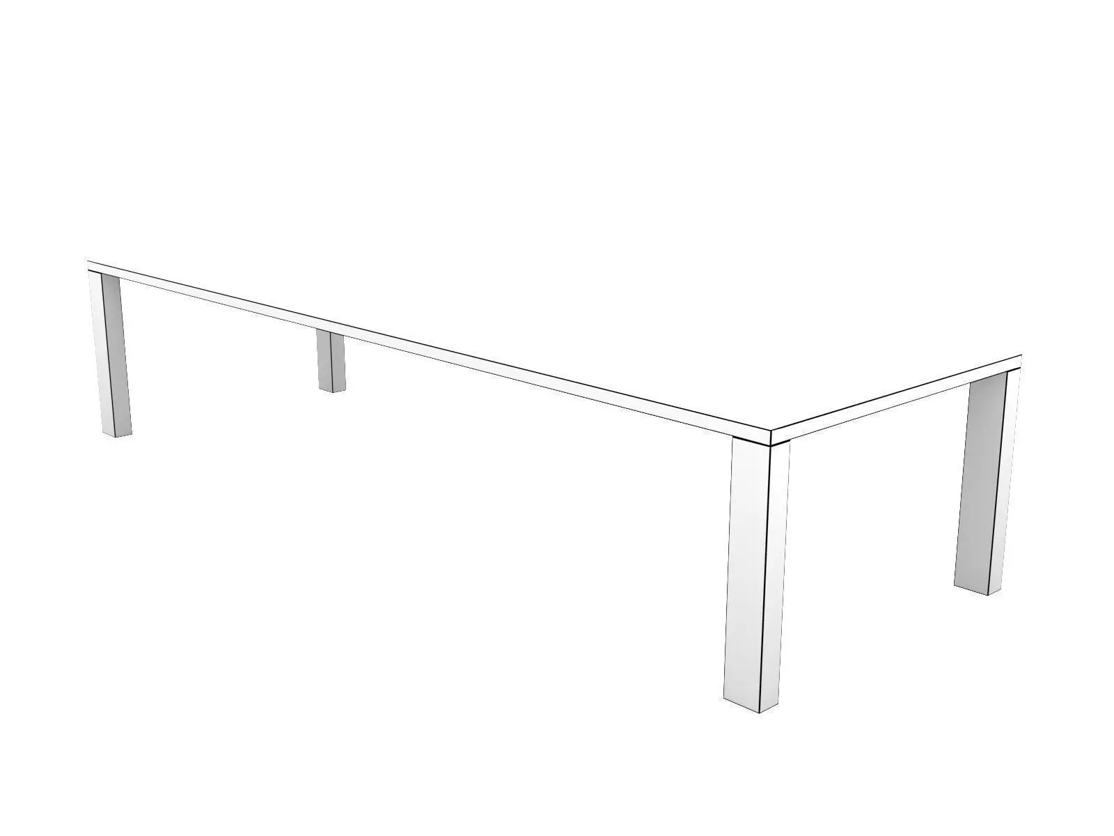 DS 777 Dining Table Wood 3D model_6