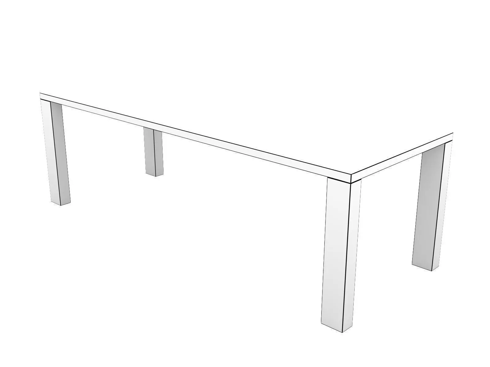 DS 777 Dining Table Wood 3D model_12