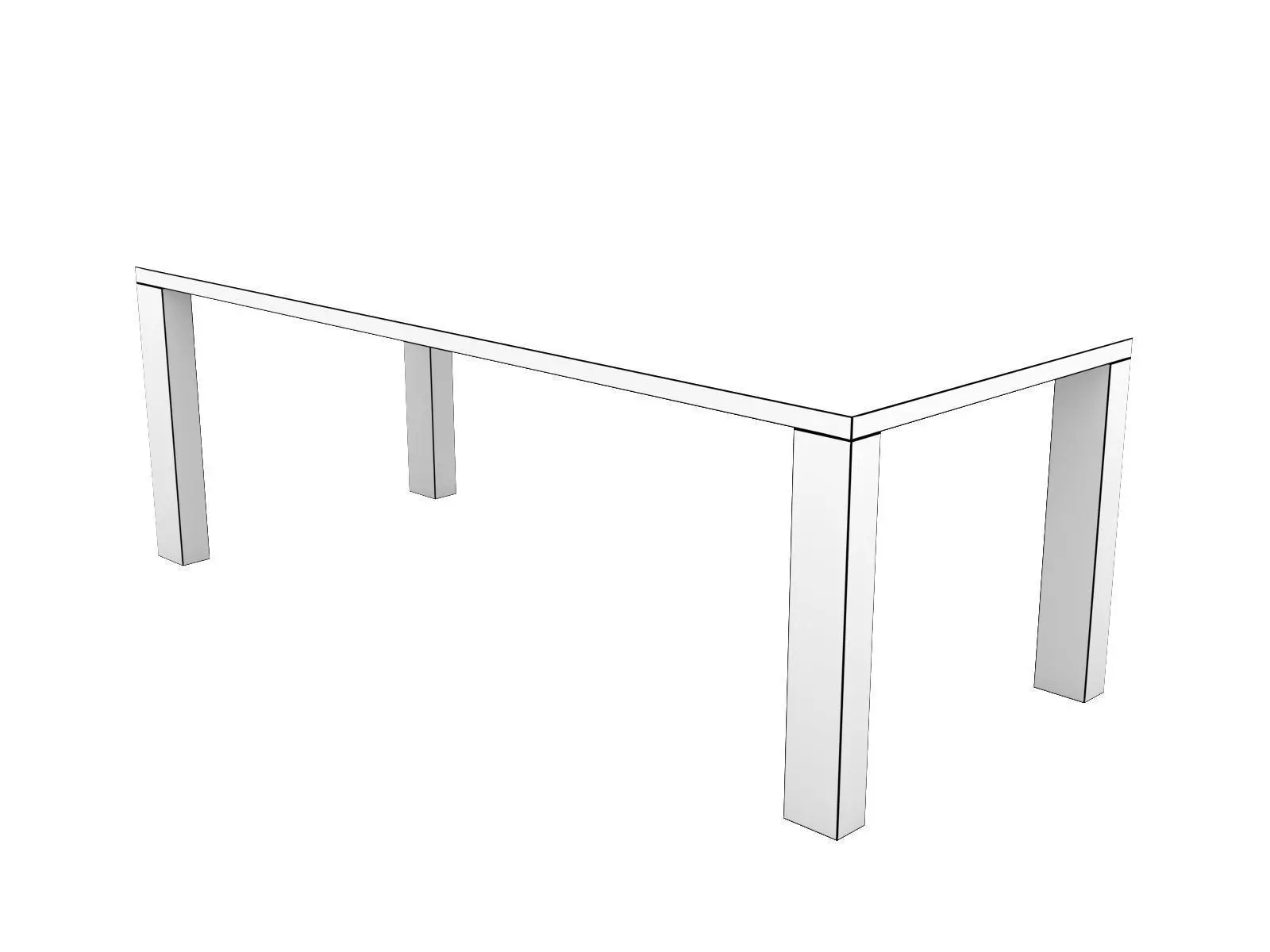 DS 777 Dining Table Wood 3D model_11