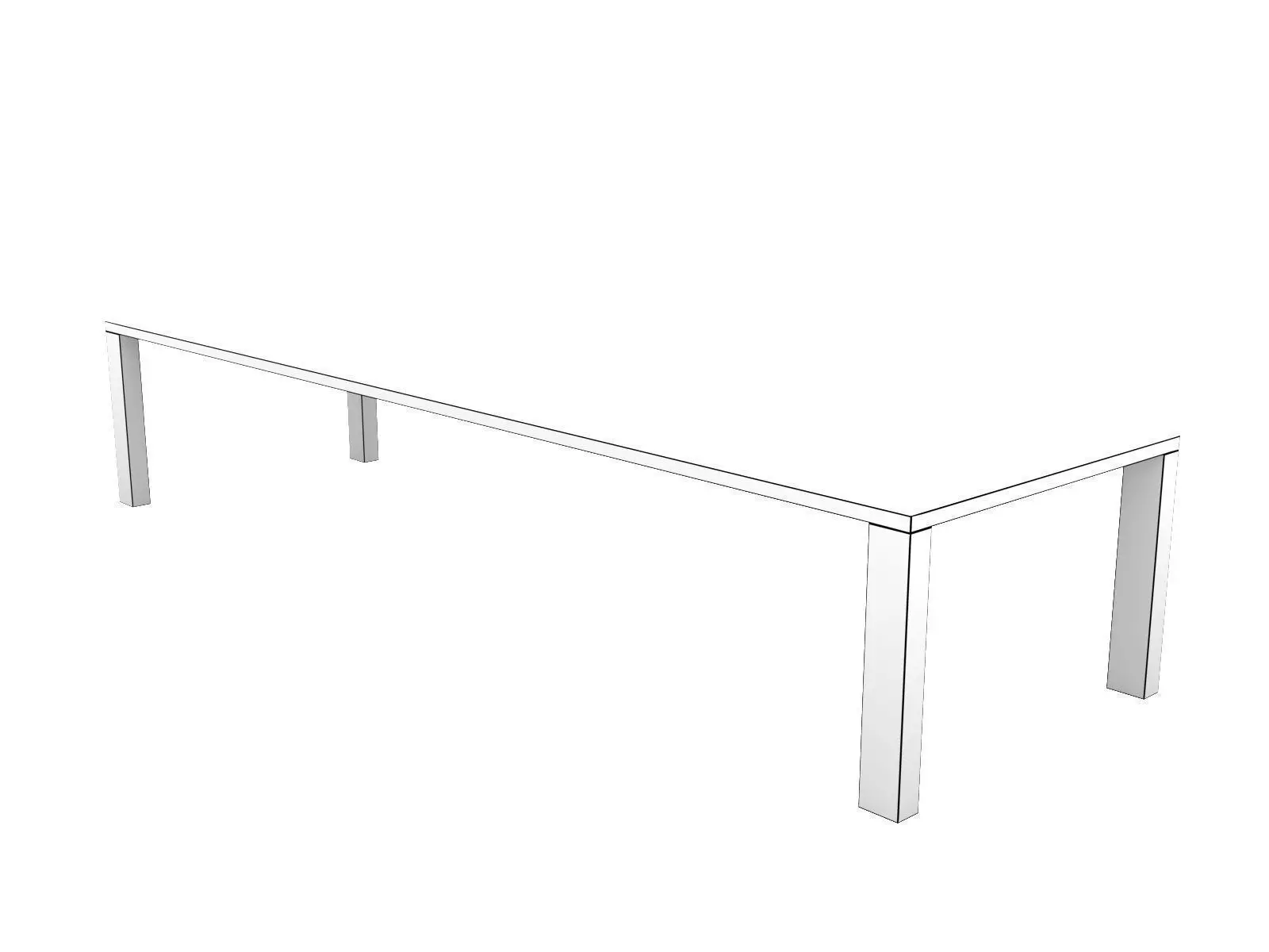 DS 777 Dining Table Wood 3D model_7