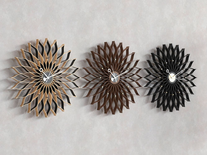 Sunflower Clock Free 3D model