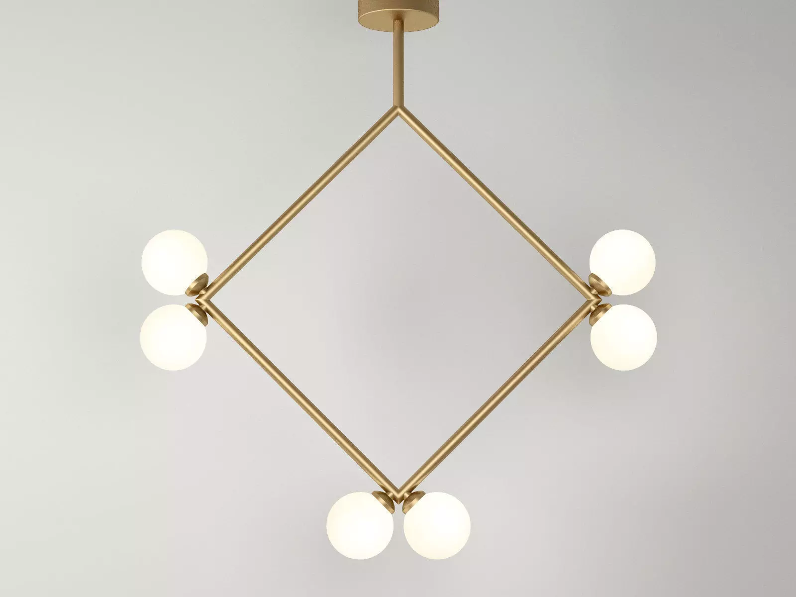 Rhombus 2 Globe Pendant Lamp 3D model_0