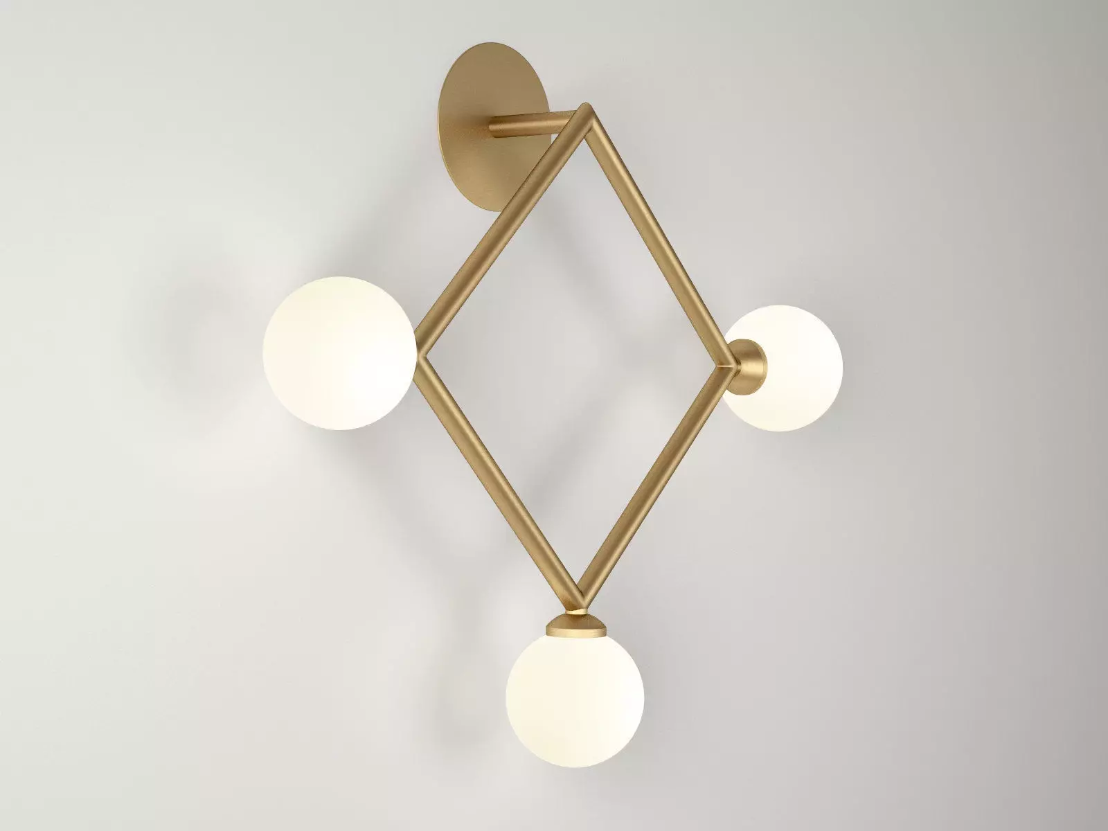 Square Wall Lamps 3D model_3