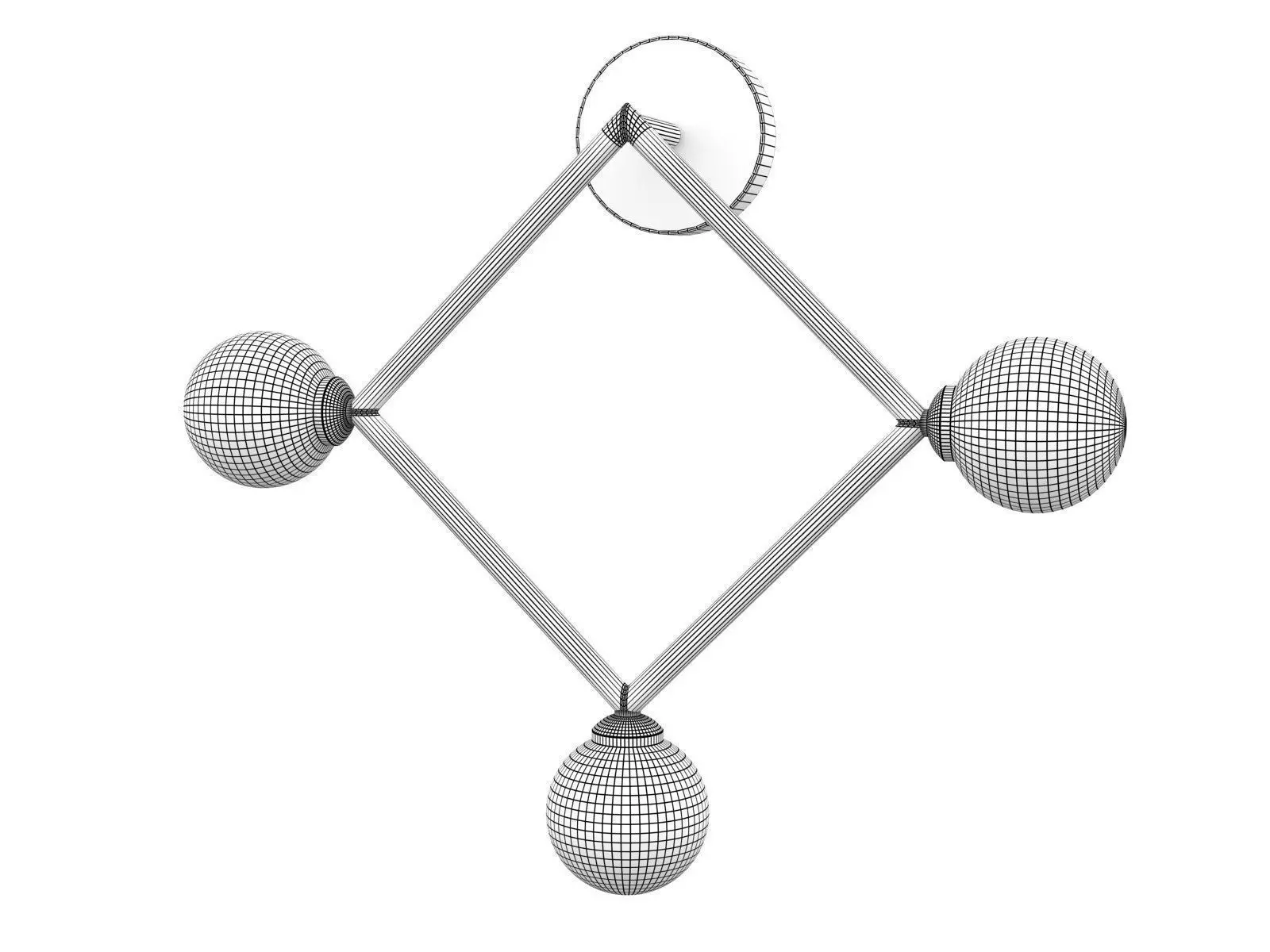 Square Wall Lamps 3D model_4