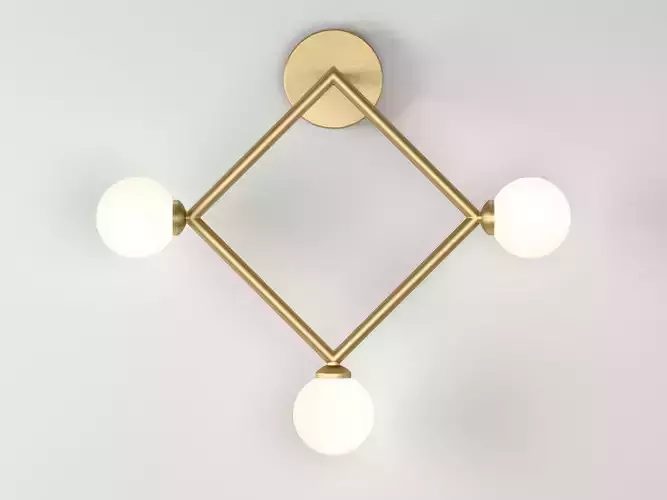 Square Wall Lamps 3D model Square Wall Lamps 3D model