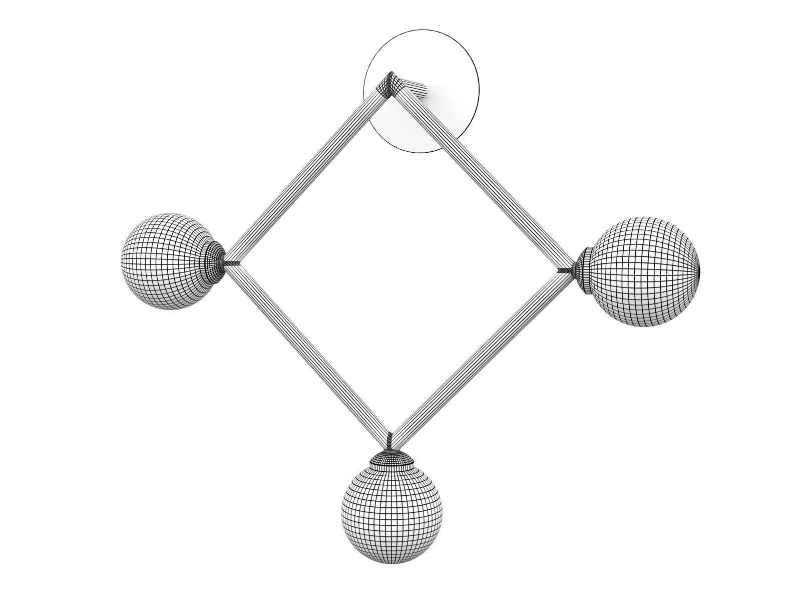 Square Wall Lamps 3D model_5