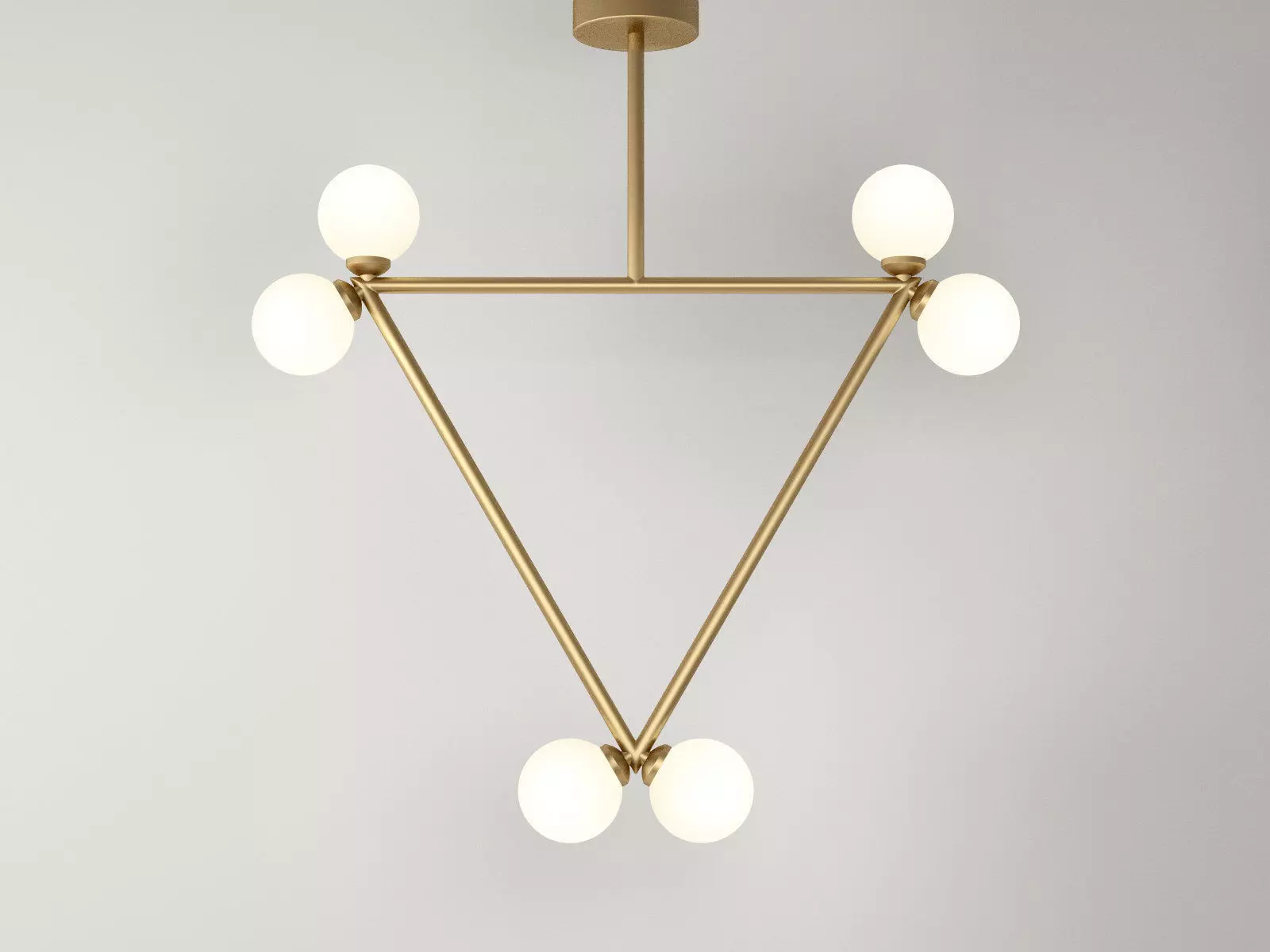 Triangle 2 Globe Pendant Lamp 3D model_0