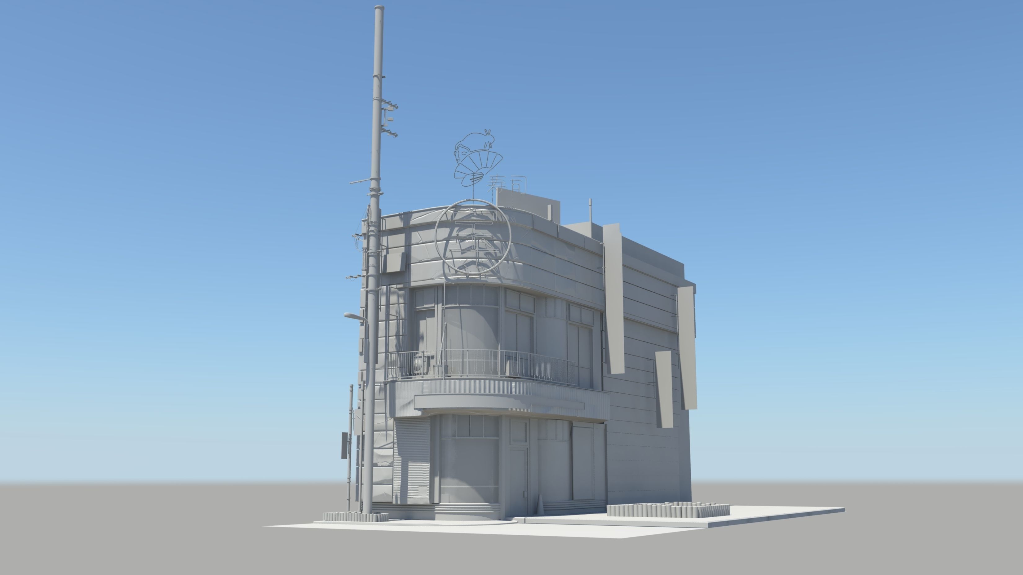 Japan Modern Street Scene 3D model_15