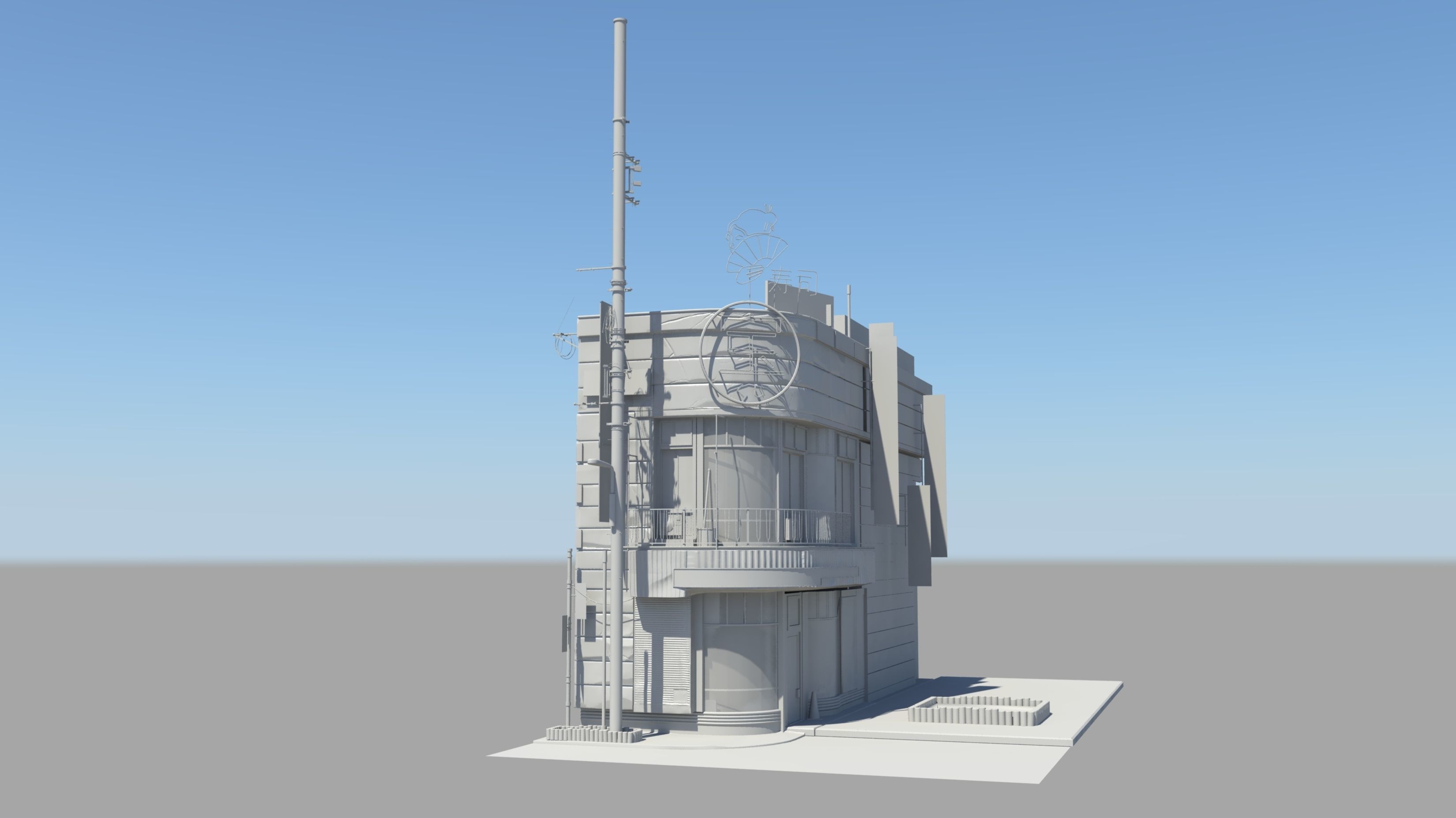 Japan Modern Street Scene 3D model_16