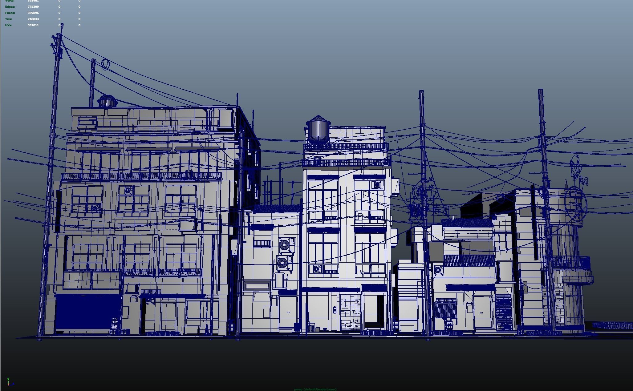 Japan Modern Street Scene 3D model_4