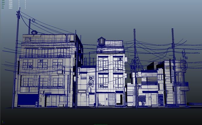 Japan Modern Street Scene 3D model 5