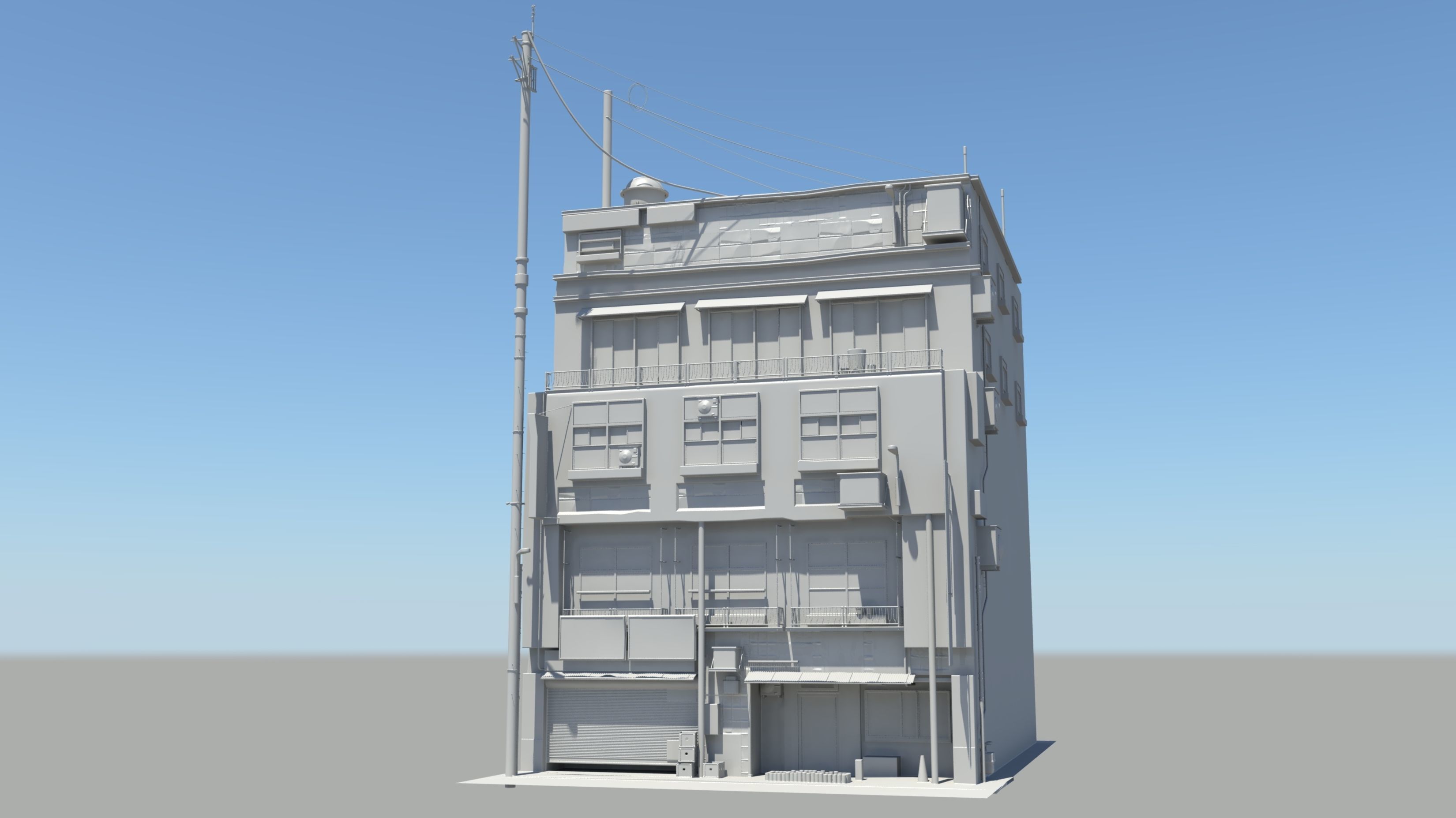 Japan Modern Street Scene 3D model_13