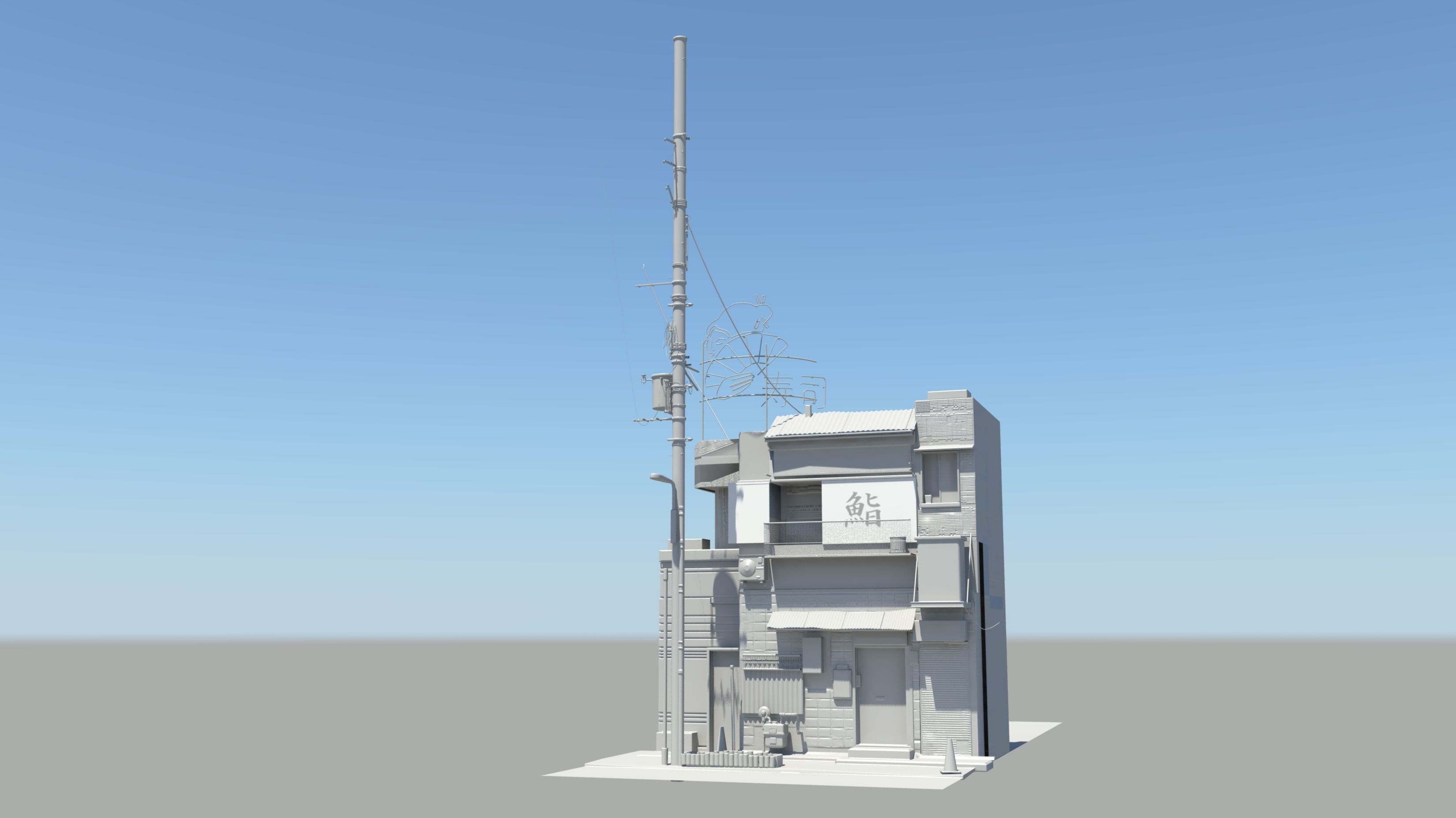 Japan Modern Street Scene 3D model_8