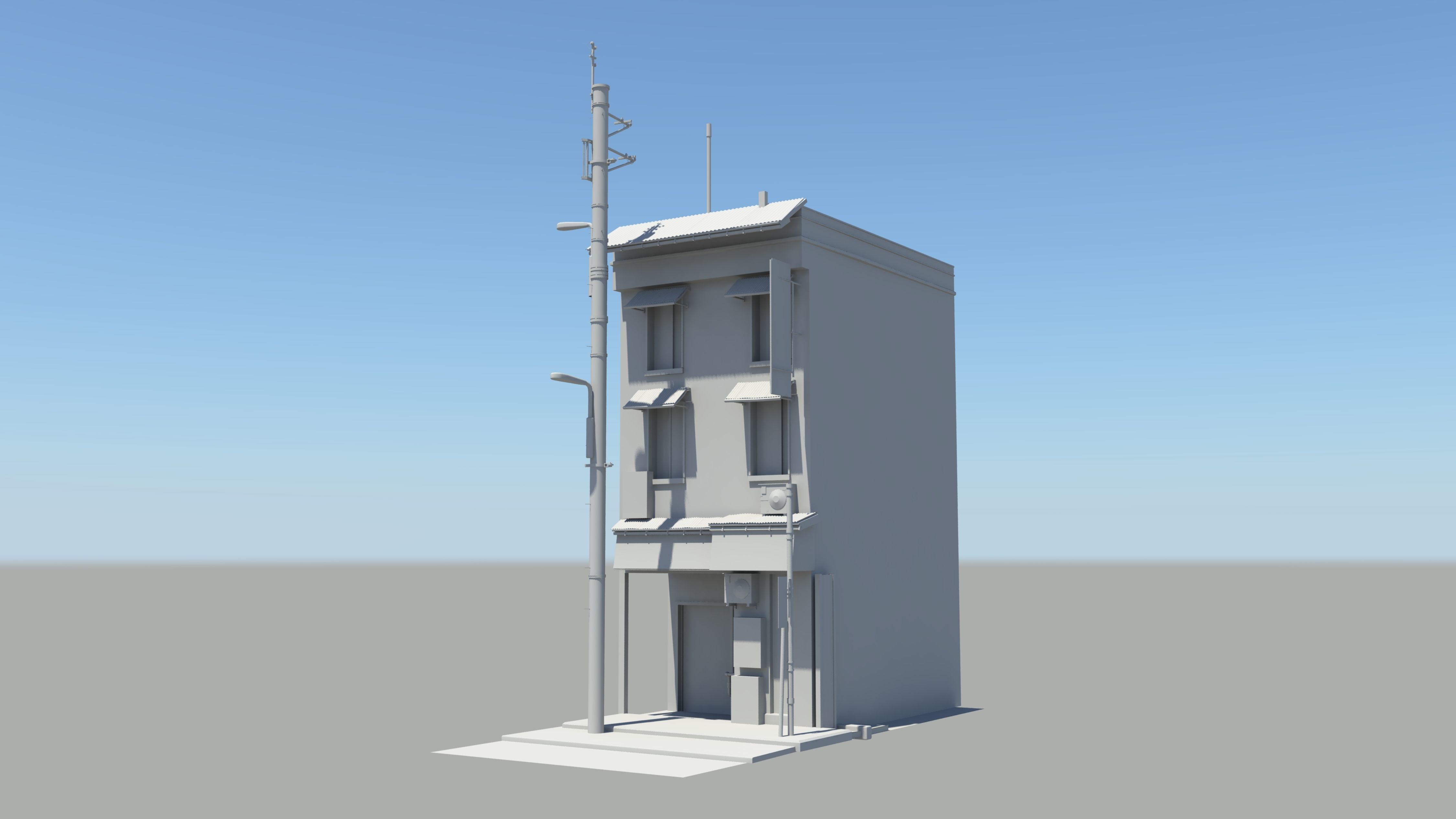 Japan Modern Street Scene 3D model_19