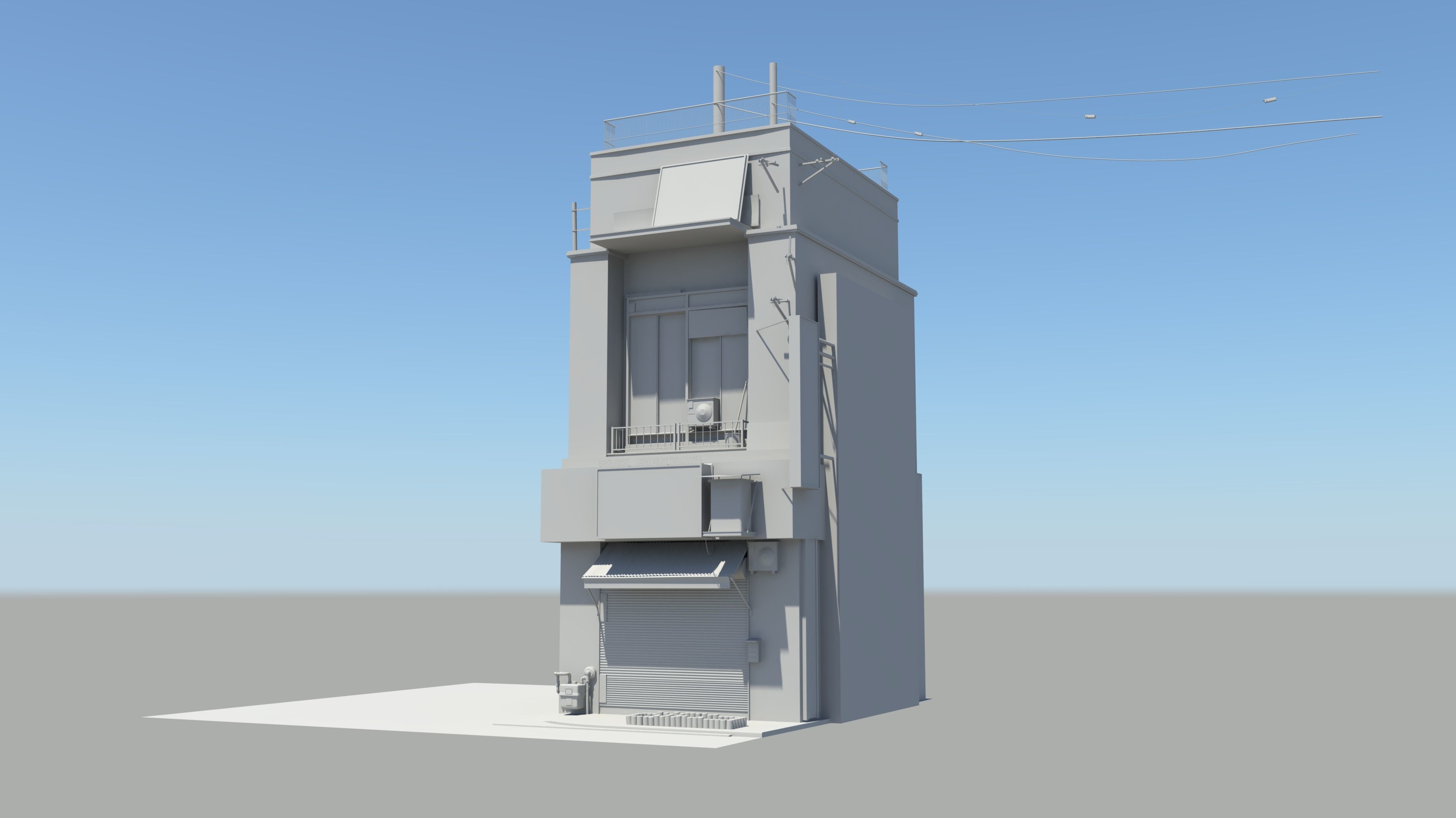 Japan Modern Street Scene 3D model_21