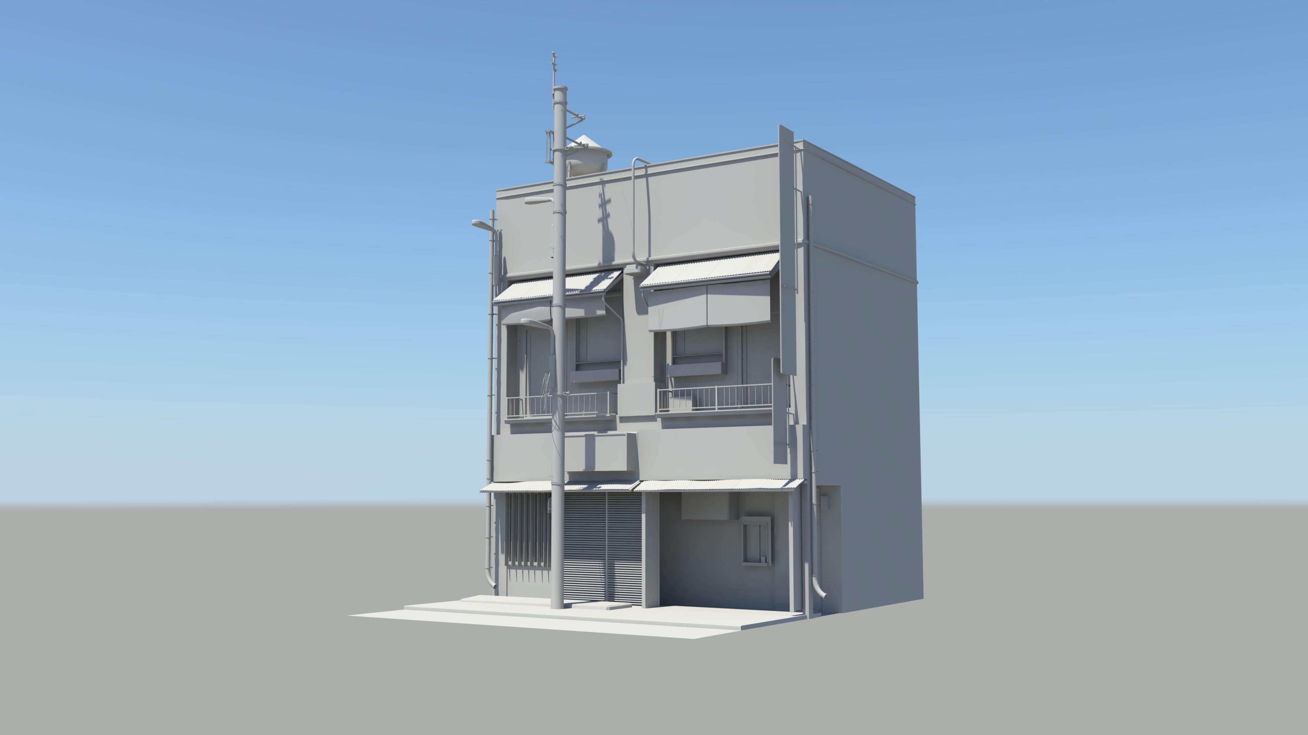 Japan Modern Street Scene 3D model_22