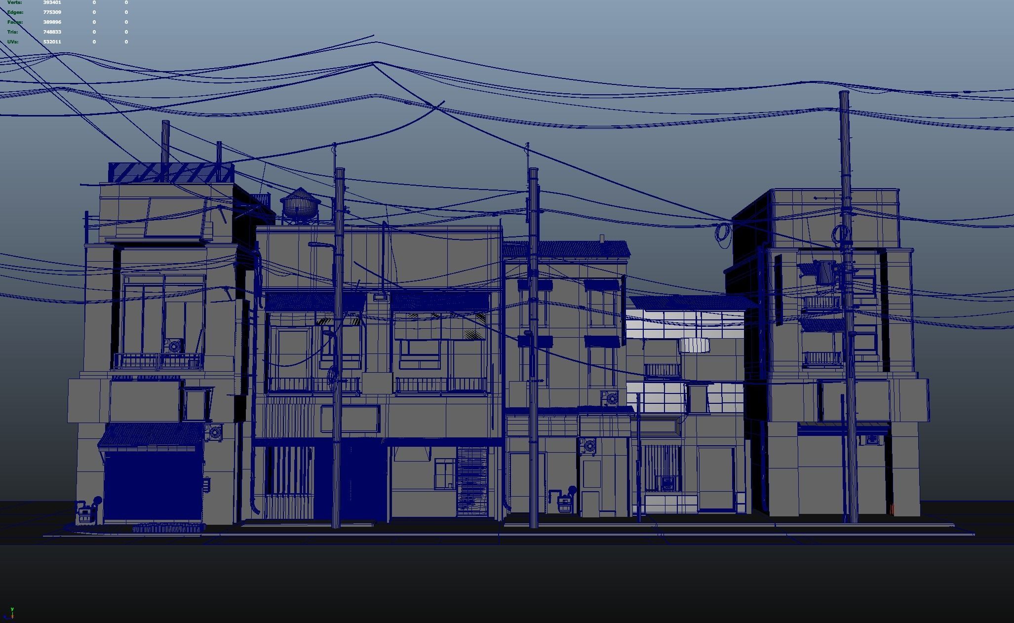 Japan Modern Street Scene 3D model_2