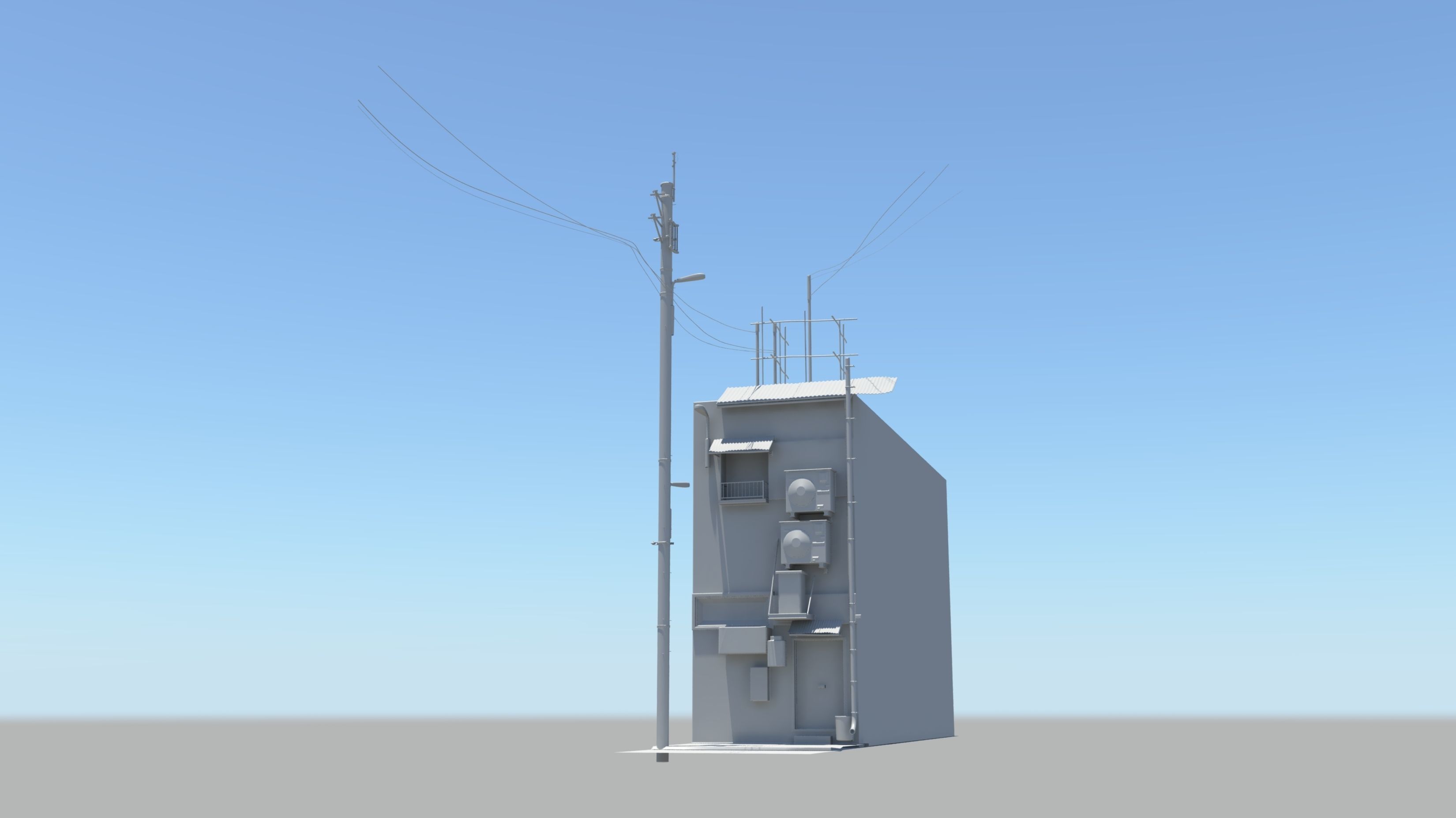 Japan Modern Street Scene 3D model_9