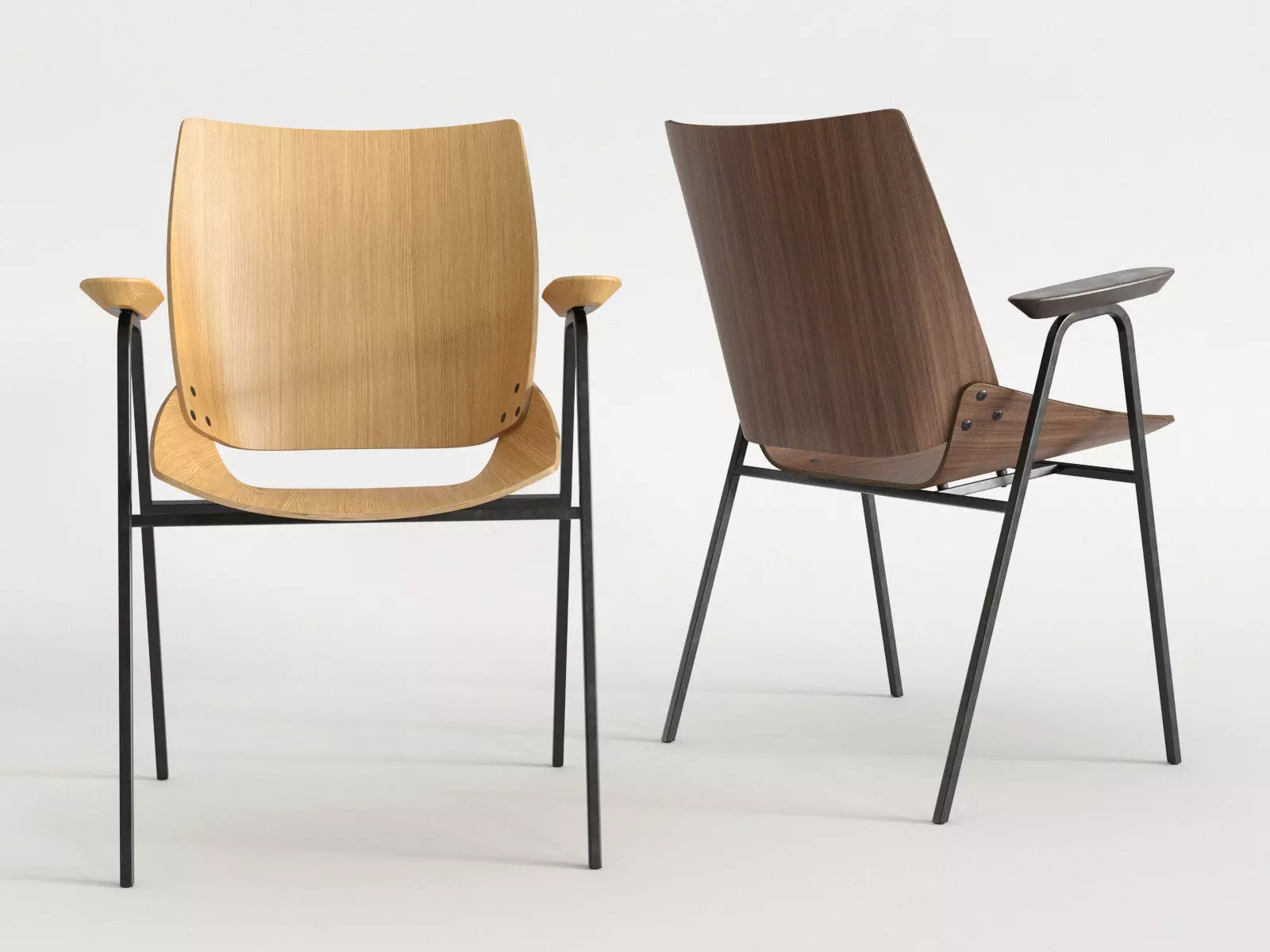 Shell Armchair 3D model_2