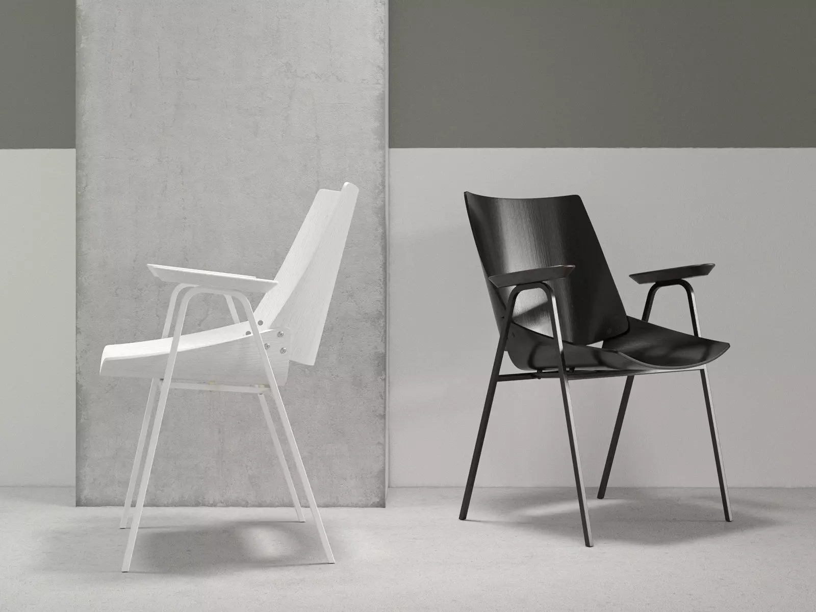 Shell Armchair 3D model_1